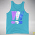 Drag Pride Grunge Exclamation Points Premium Tank Top - Aqua Triblend